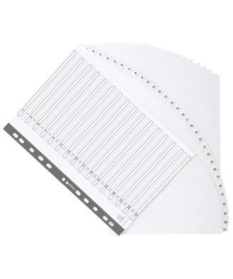 Intercal.carte blanche A4 31 Pos. 1-31