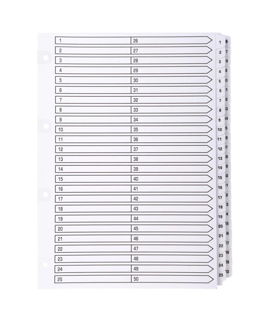 Intercal.carte blanche A4 50 Pos.1-50