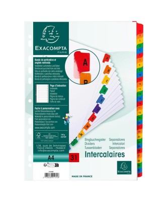Intercal.31P A4 carte bl.+ongl.coul.imp