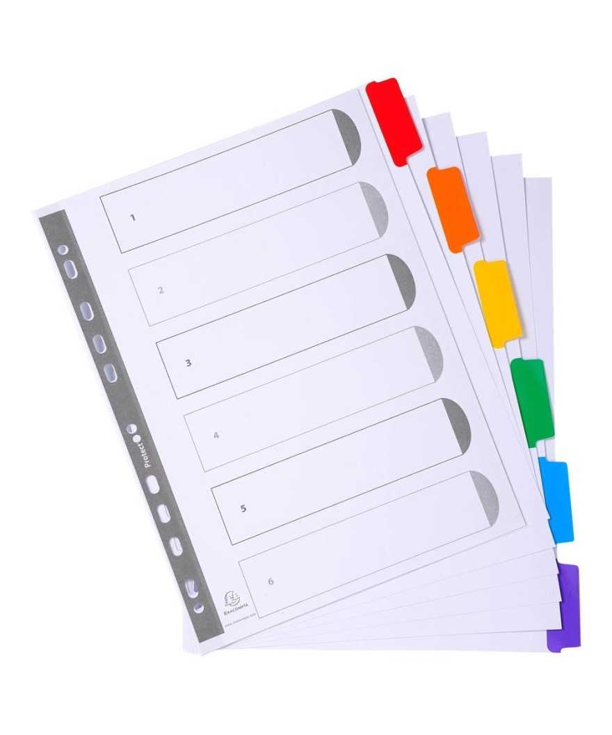 Intercal. 6P A4+ carte blan.+ongl.coul.