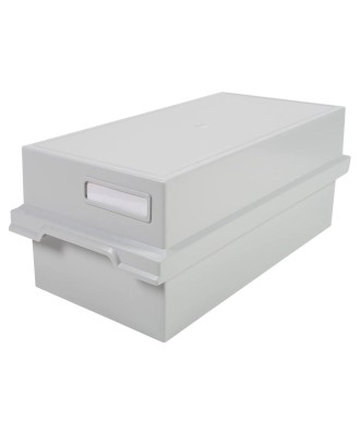 Boîte 1200 fiches A6 gris lumière