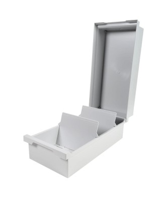 Boîte 1200 fiches A6 gris lumière