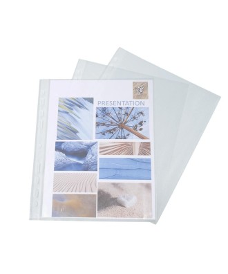Sach.100 poch.perfo A5 PP Stand. grainé