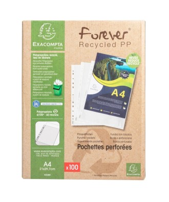 E.C. 100poch.perf. PP recy. grainé 6/100