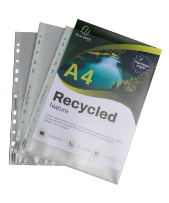 Pt 25 Poch.perforées PP recyclé  120µ A4