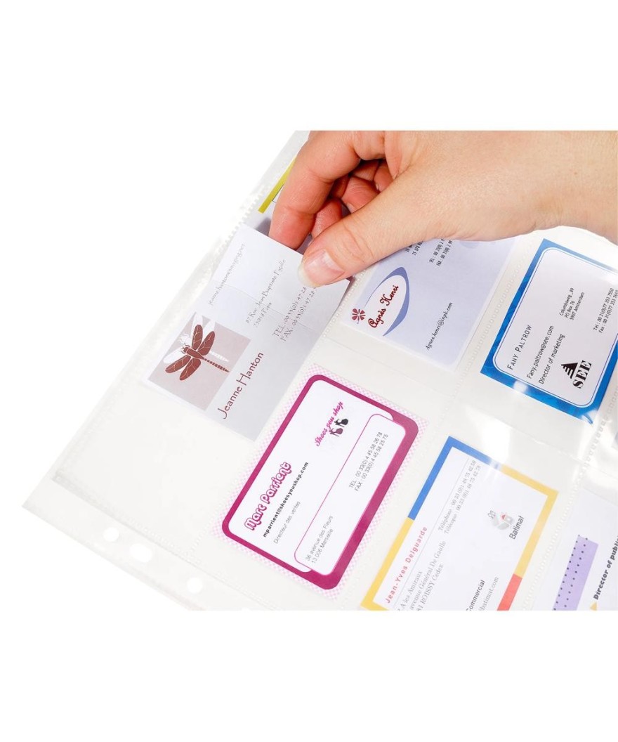SACHET 10 POCH. A4 PP 10 cartes visite