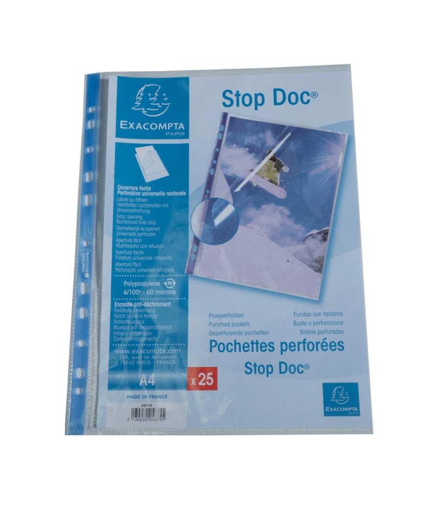 Sachet de 25 Pochettes perfo. STOP DOC