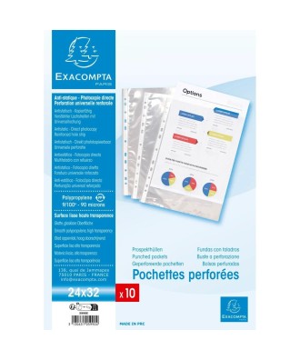 Sachets 10 poch perf 32x24cm