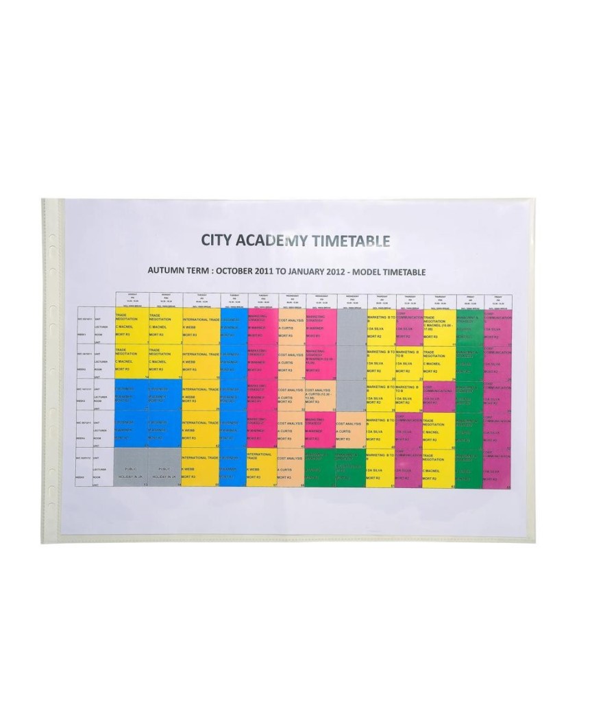 Sachet 10 poch. perfo. PP lisse A3
