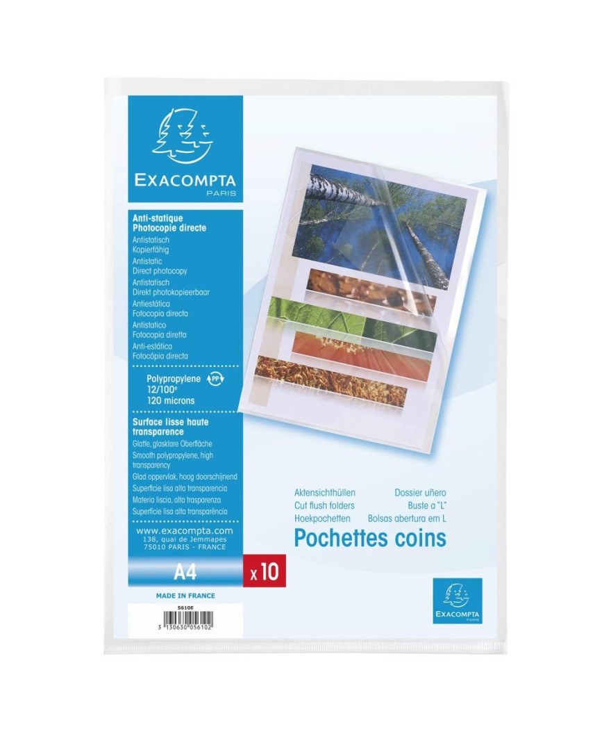 SACHET 10 POCH. Coin PP Lisse