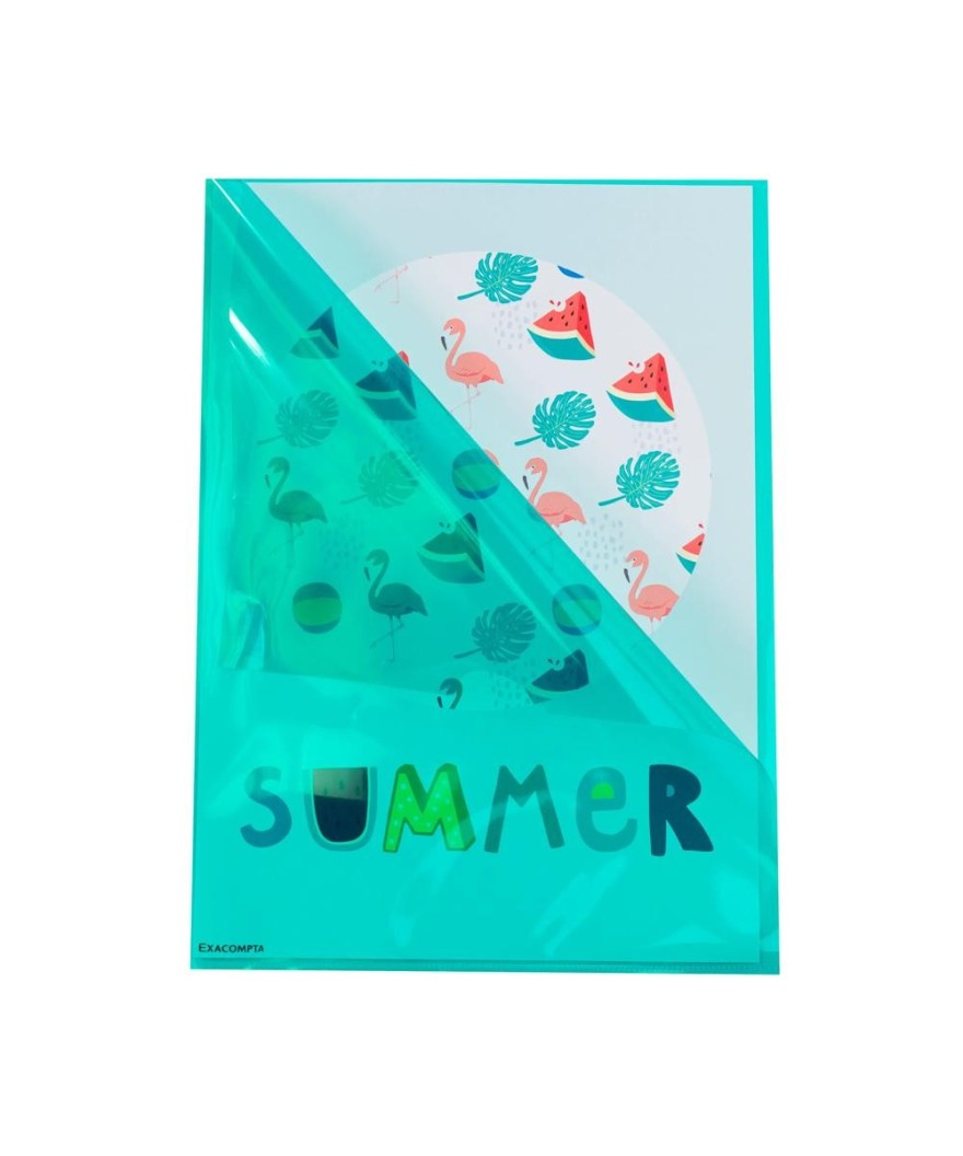 Sachet 10 poch.Coin A4 PP Lisse 120µ ass