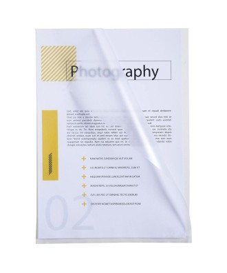 Sachet100 poch.Coin A4 PP grainé ECO inc