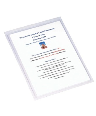 SACH 10 POCHETTES ADHESIVES MURALES A4
