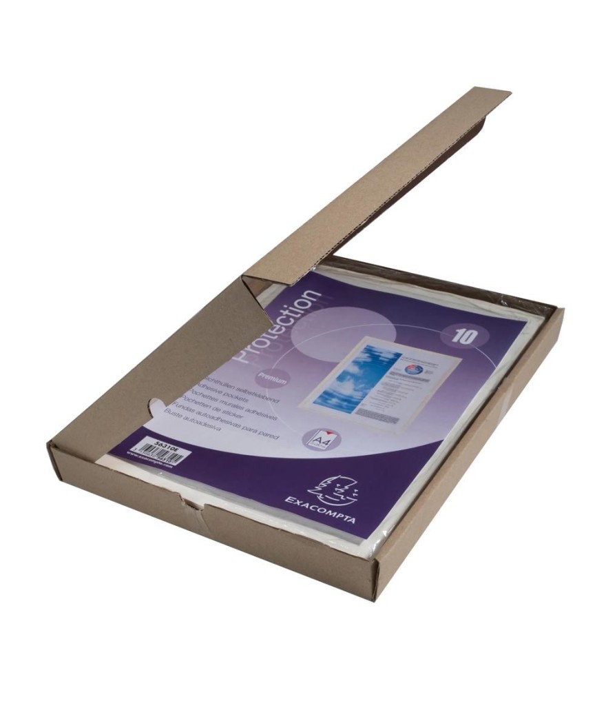 SACH 10 POCHETTES ADHESIVES MURALES A4
