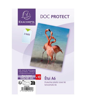 Sachet /10 Etuis simples PVC 105X150