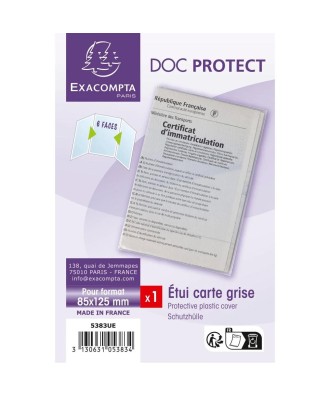 Etui de protection 3V PVC Carte Grise