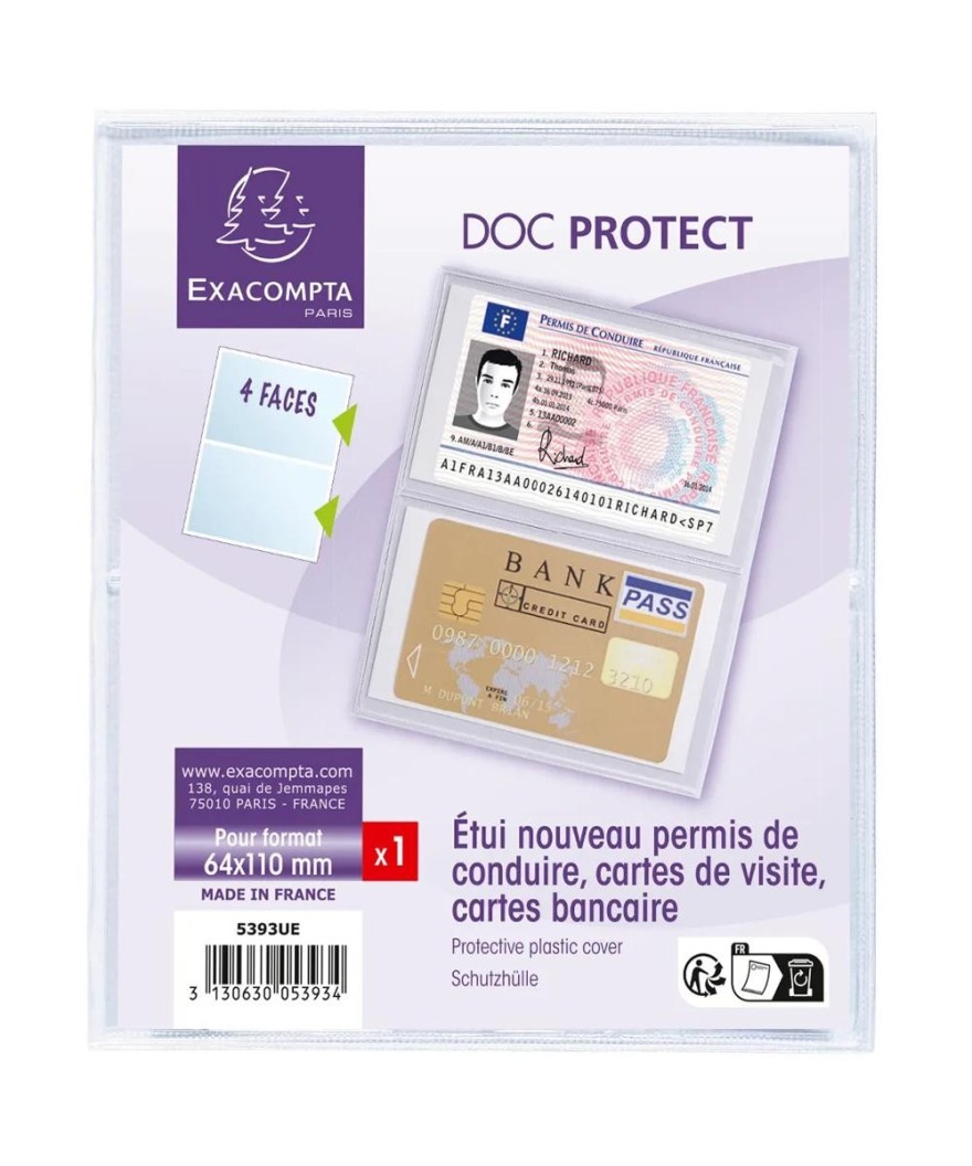 Etui protection PVC carte crédit/visite