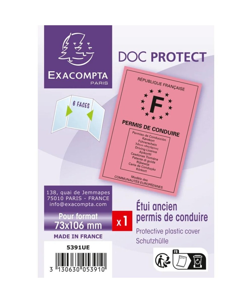 Etui Protection PVC anc. Permis conduire