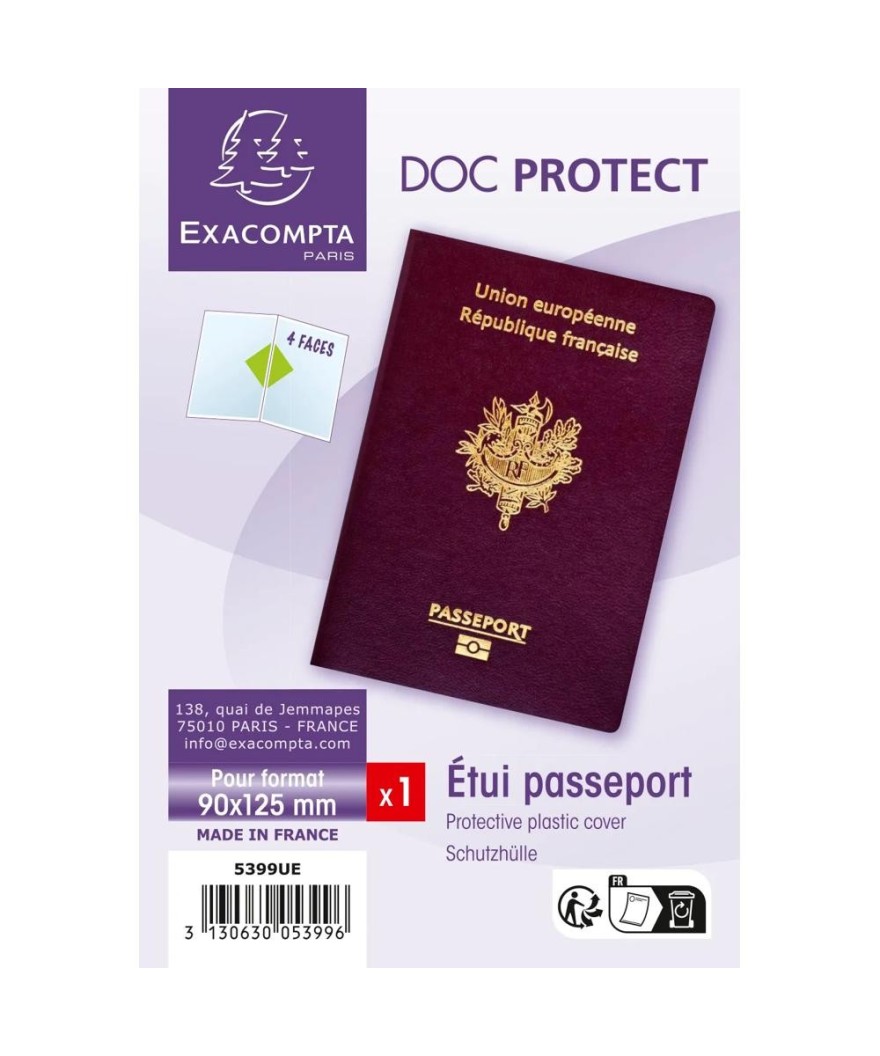 Etui de protection PVC pour passeport