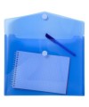 Sach.5 poch.enveloppe scratch A4 PP bleu