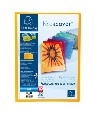 Porte-vues PP A4 180 vues KREACOVER ass.