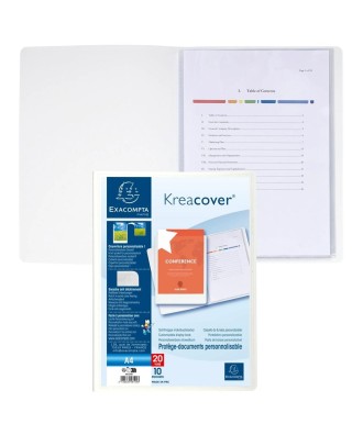 Porte vues 20Vues PP0,8mm Krea Cover Blc
