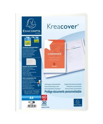 Porte vues 60V PP 0,8mm Krea Cover Blanc