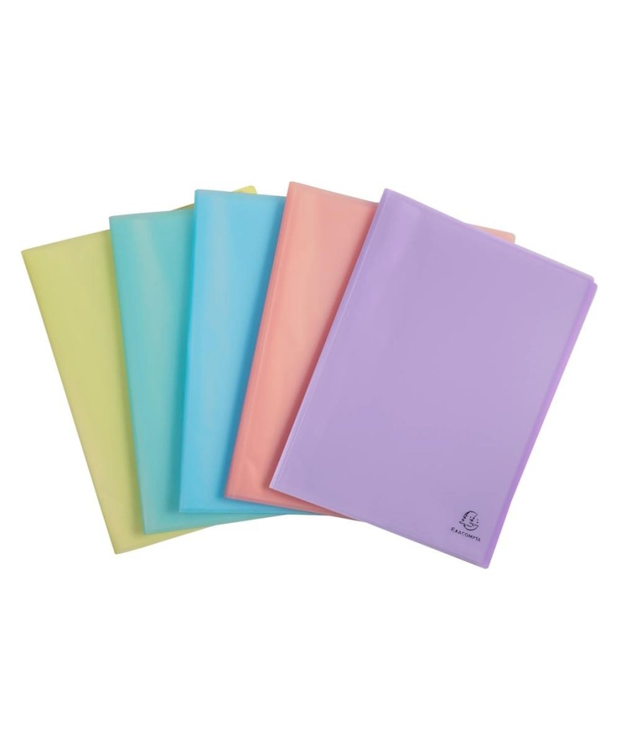 Porte-vues A4 100 vues Chrom. Pastel