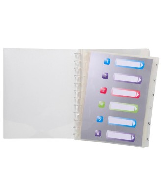 Prot.doc. à anneaux PP Crystal 60 vues