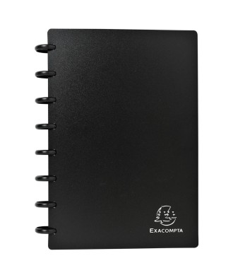 Porte-cartes de visite à anneaux A5 noir