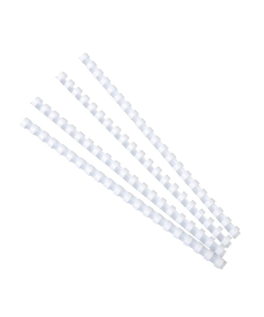 Bte 25 peignes plastique 12mm A4 blanc