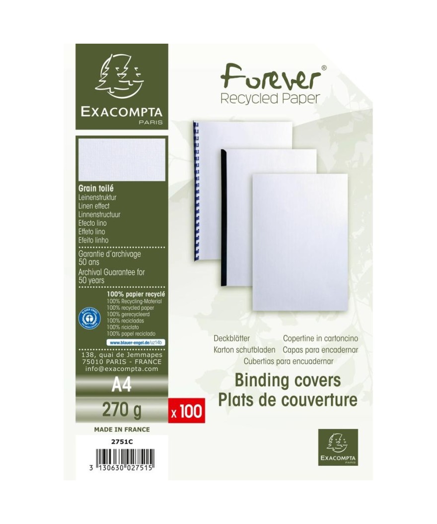 PK 100F FOREVER BLANC LINEN A4 270G