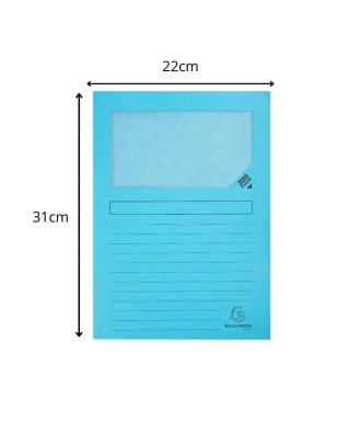 Pt 100 chemises à fenêtre SUPER bleu c.