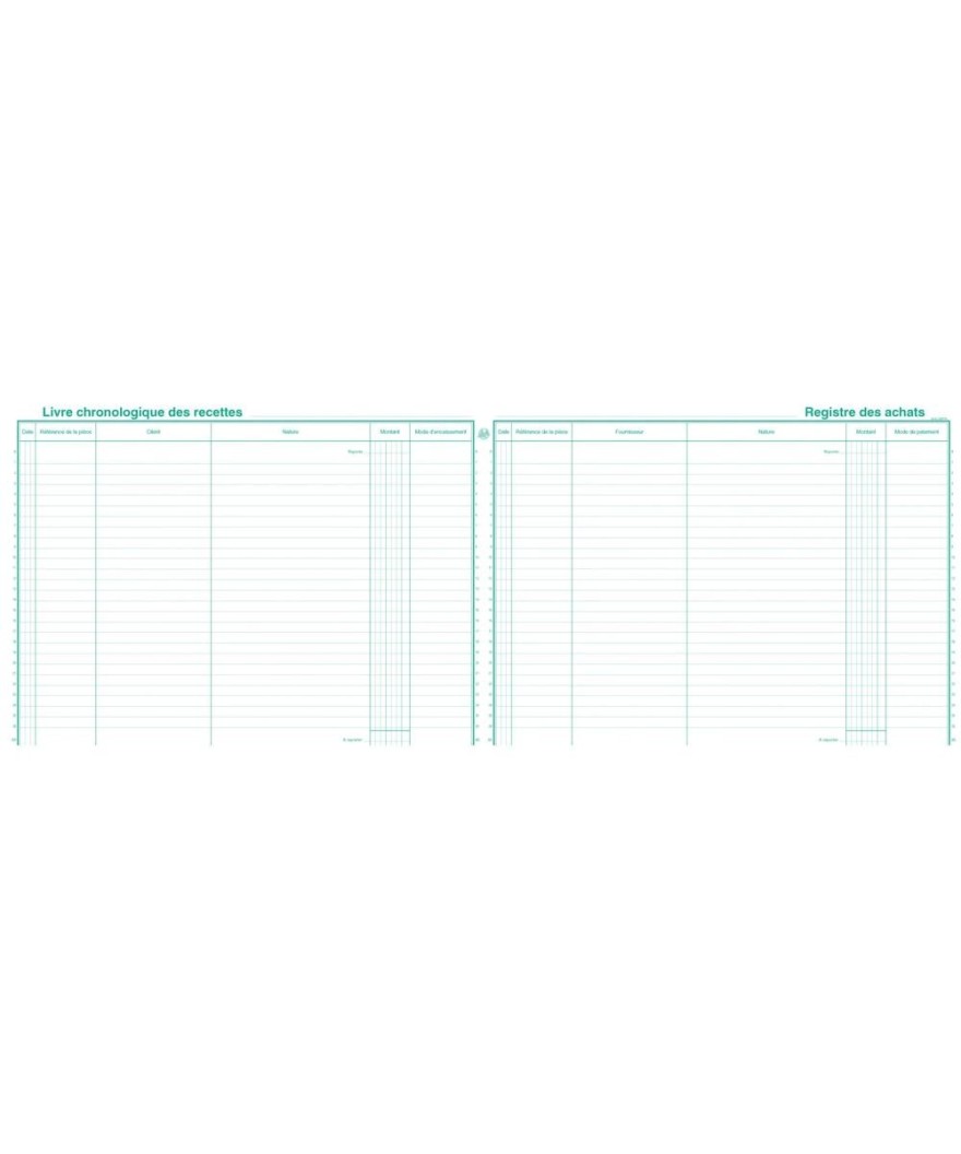 Livre Recettes-Reg.Achats 24X32 80p