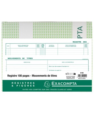 REG. 24/32 MOUVEMENTS DE TITRES 100p.