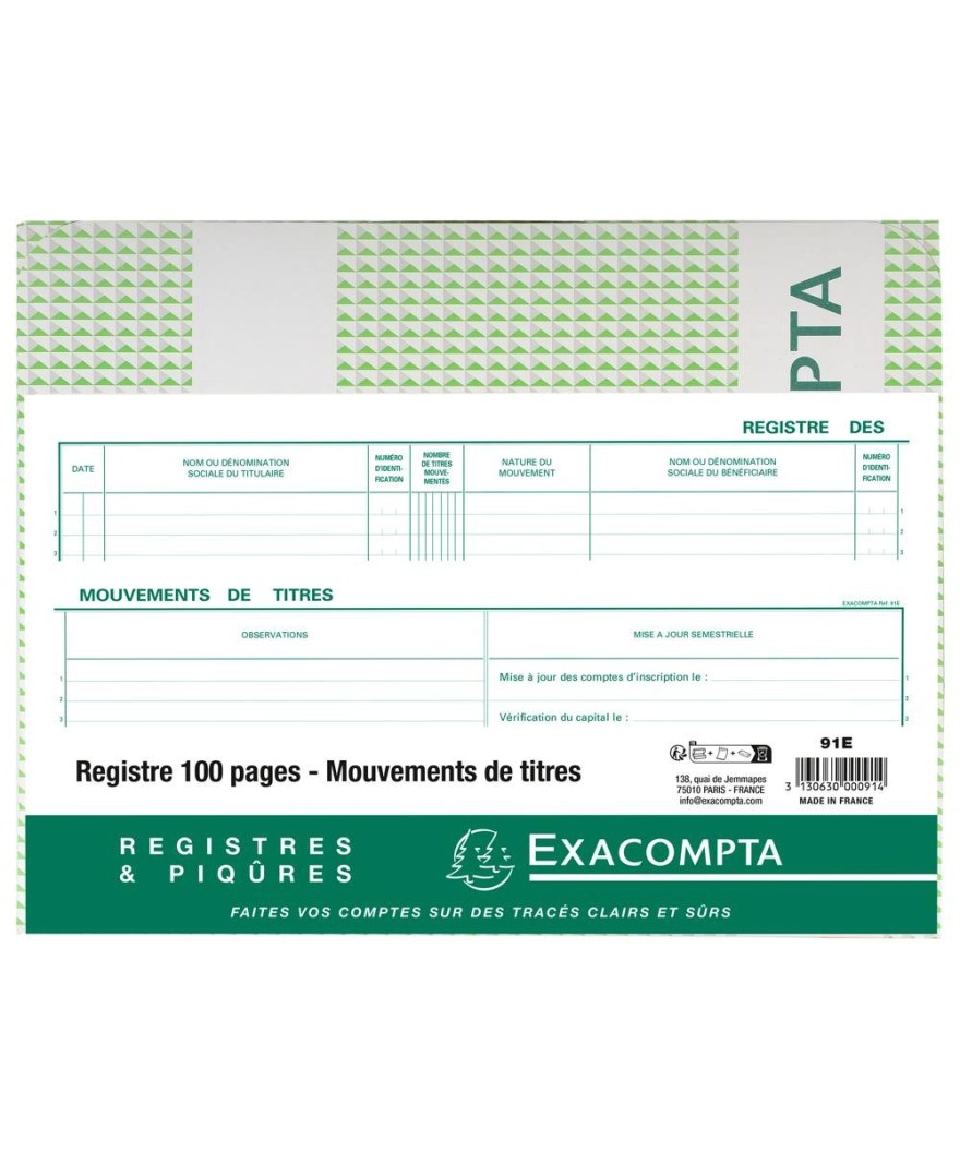 REG. 24/32 MOUVEMENTS DE TITRES 100p.