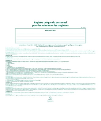 REG. UNIQUE DU PERSONNEL 27/32 100p.