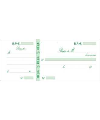 CARNET "Reçus" 9/13 50 FLLETS