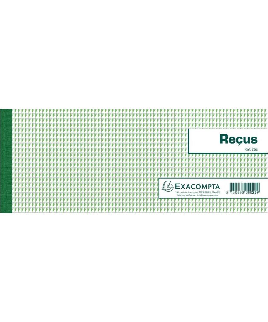 CARNET "Reçus" 10,5/27 50 FLLETS