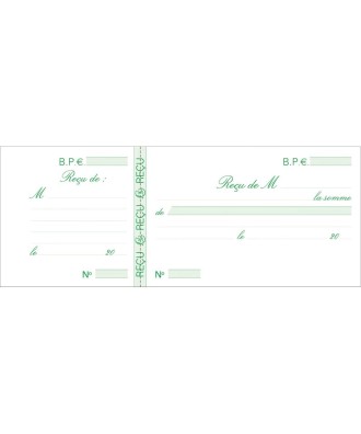 CARNET "Reçus" 10,5/27 50 FLLETS