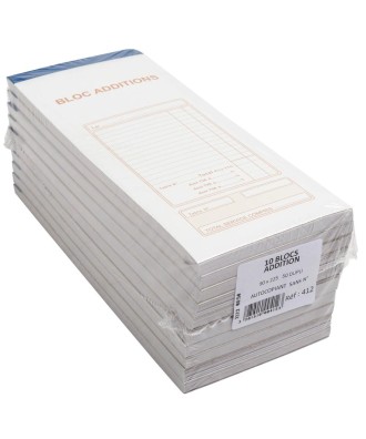 Bloc Addition 90x225 50f.Dupli sans num.