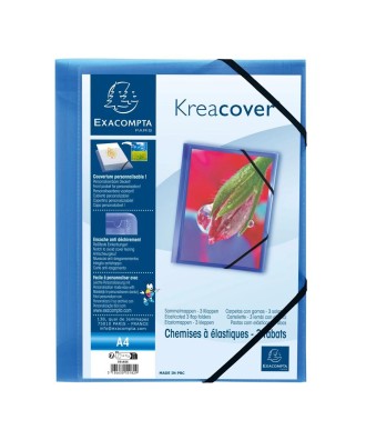 Chem. 3 rab. élast. Perso PP A4 KC bleu