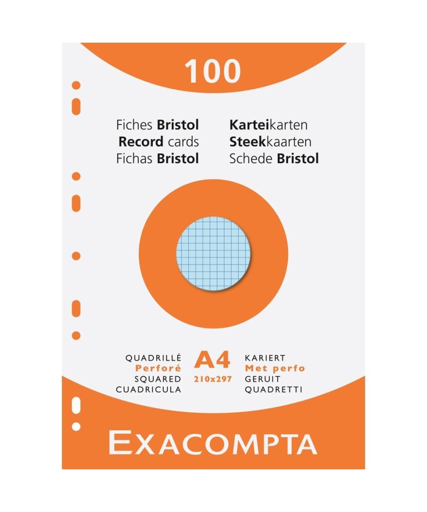 ETUI 100 F.BRISTOL ASS 210/297 5X5 PERF