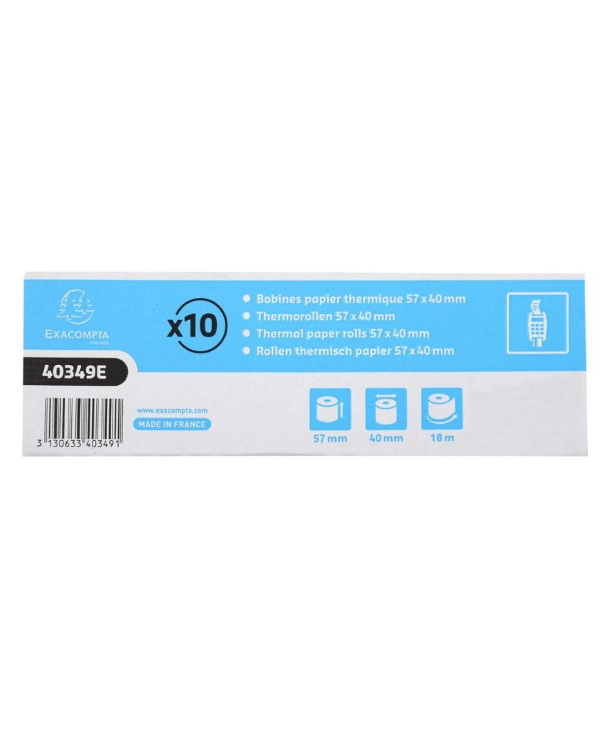 Bob 1pli therm 55g 57x40mm-18m(boite 10)