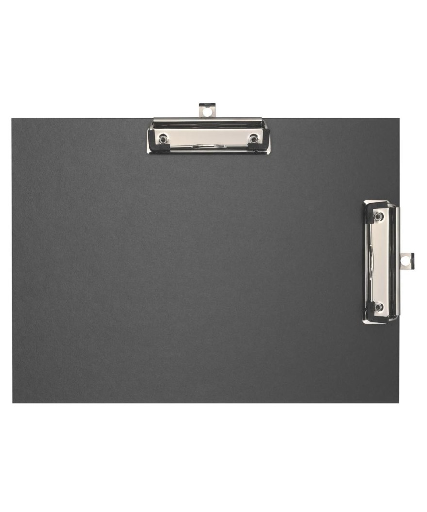 Porte-bloc double clips papier A4 noir