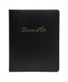 Livre d'or cuir Alpille 26X22 noir +/t