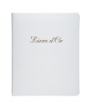 Livre d'or cuir Alpille 26X22 blanc +/t