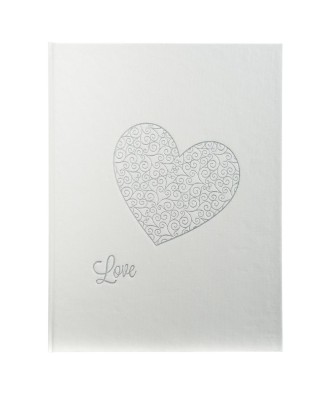 Livre d'or100p HARMONY 27x22 blanc+coeur
