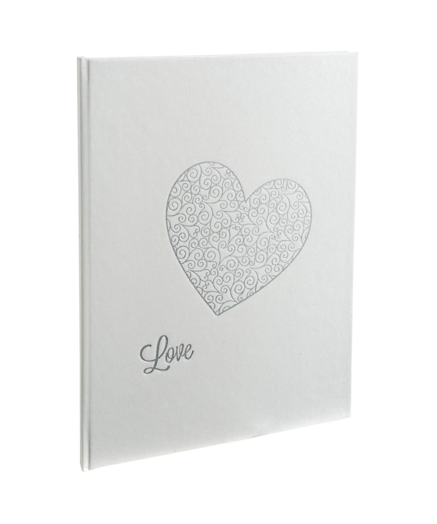 Livre d'or100p HARMONY 27x22 blanc+coeur