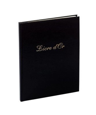 Livre d'or balacron Noir 26x22 +/titre